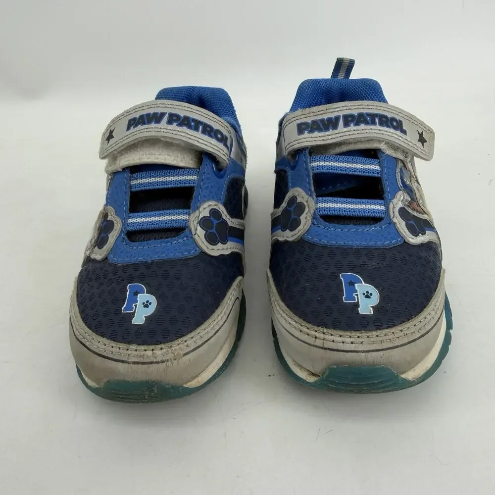 Nickelodeon Paw Patrol Light Up Sneakers Kids Size 9 Blue Cartoon